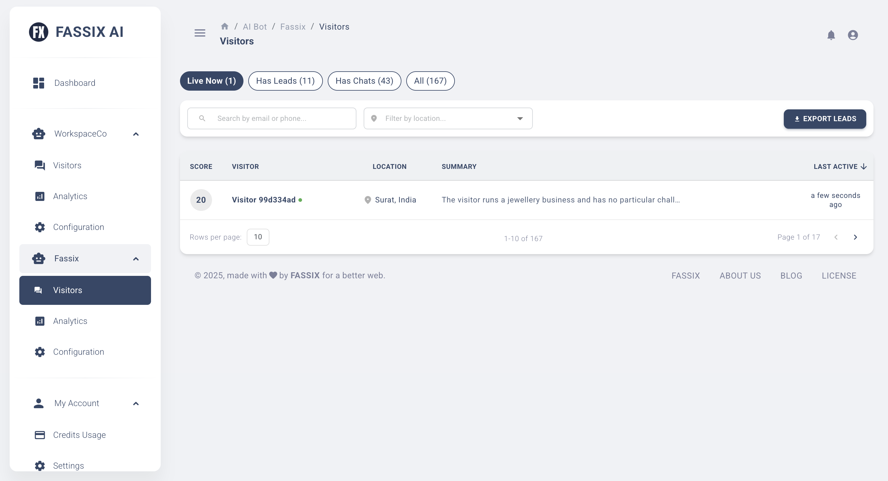 Live Visitor Tracking